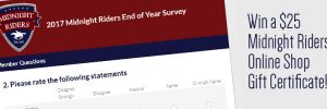 2017 Midnight Riders End of Year Survey